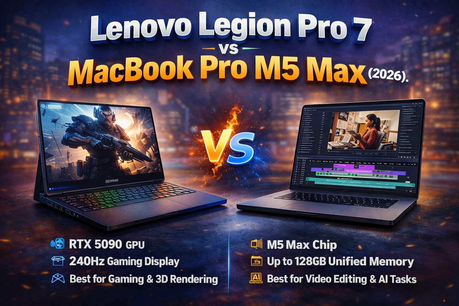 Lenovo Legion Pro 7 (Top Model) vs MacBook Pro M5 Max